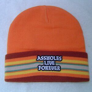 ALF ORANGE AND MULTI COLOR STRIPED BEANIE/WINTER HAT  NWOT'S